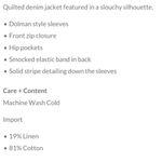 Free People Dolman Quilted Knit Jacket, Cali Indigo xL Photo 12