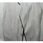 ZARA : Tan and Black Leather Trim Long Cardigan Photo 4