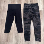 GapFit Studio Sky High Cropped Legging Black & Camo Power Ankle Legging Set S Photo 3