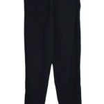 ZARA  Wide Leg Mid Rise Trouser Pants Front Side Pockets Belt Loops M Black #3102 Photo 5