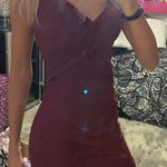 Macy's Burgundy Homecoming Dress Photo 2