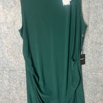 Forever 21  Woman Size 3X Rushed Sleeveless hunter green Fitted Dress NWT‎ Photo 0