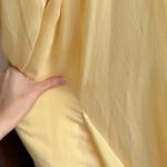 David's Bridal David’s Bridal Strapless Crinkle Chiffon Dress Godets, Style#F14865-ButterYellow Photo 14