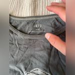 Hand painted sardines on cropped isto shirt Gray Photo 2