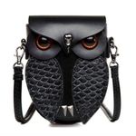 🦉🦉🦉BOGOHO 🦉🦉🦉Black Owl Crossbody Bag Black Photo 0