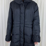 Cole Haan NWT  Down Long Puffer Quilted Down Winter Coat Jacket Parka Sz XL Black Photo 0
