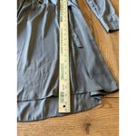 H&M HM Dress Women’s Size Small Sage Green Short V Neck Elastic Waist Silky Feel Photo 3