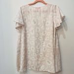 BuddyLove Boutique  AVRIL FLUTTER SLEEVE V-NECK TOP - VANILLA sz Small Photo 3