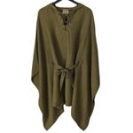 FLEETWOOD MAC Custom Linen Lace Up Dolman Hooded Tunic Size S New with Tag OOAK Green Photo 4