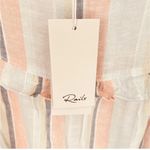 Rails NWT  Striped Tiered Ruffle Mini Dress Pink Blue Linen Blend Size Medium Photo 6