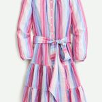 J.Crew  Belted button-up dress in pastel stripe Photo 0