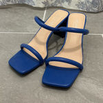 Michael Shannon Women’s Blue Strappy Heels Photo 0
