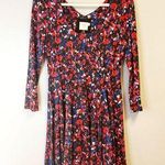 Anthropologie HD in Paris Dress Floral Long Sleeve Swing Dress SP GUC Pullover Photo 1