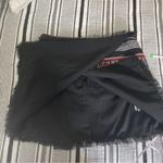 Sam Edelman Striped Tweed Mini Skirt 4 Black Red Fringe Hem Preppy Academia Photo 6