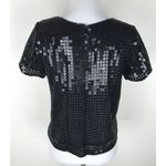 J.O.A. Black Sequin Crop Top Photo 2
