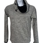 Forever 21 Women Medium Active Cowl Neck Heather Thumbhole Pullover Gray Hoodie Photo 0