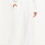Old Navy  White High-Waisted Linen Pants Wide-Leg Photo 0