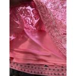 Sue Wong Cocktail Dress Sz 12 Lace Pink Floral Geometric Glam Shimmering FLAW Photo 8