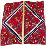 Halogen Beautiful red floral 36” square silk scarf Photo 1