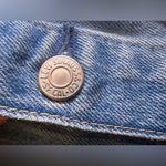 Levi's Premium Button Front Denim Mini Skirt Raw Edge 32 Waterless Sustainable Photo 13