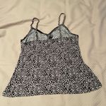 Rene Rofe Sleepwear leopard camisole black & white with hints of pink. Size XL​ Photo 5