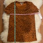Three Dots Women’s Leopard Print Pocket Knit T-Shirt Orange & Black NWT Sz XS Photo 7