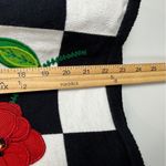 Vtg Marisa Christina Cardigan Sweater Women's M Black White Checked Floral Retro Size M Photo 6