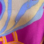 VINTAGE 1970s DAVID BROWN FLORAL ZIP ROBE LOUNGER KAFTAN MUMU DRESS Sz Medium Pink Photo 13