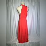 Halston Heritage  Coral Sleeveless Asymmetrical dress | 10 NWT Photo 9