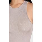 Good American Angled Rib High Neck Bodysuit in Mink001 2 Medium New Womens Tank Photo 13