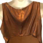 Barney's  New York SILK Drape Neck Tank Shell XS Sleeveless Summer Bronze Career Photo 2