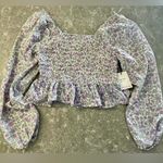 Crop Top spring purple flower crop top Photo 0