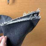 ZARA Black SIZE 4 black jeans. Raw hem that hits just above the ankles. Faded Photo 5