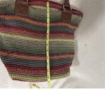 The Sak Crochet Multi Colored Stripes Boho Shoulder Bag Purse Photo 7