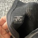 ZARA black leather square toe block heeled boots Photo 11