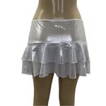 Under the Sun Size XL Silver Mesh Ruffle Skirt. New Without Tags. Photo 3