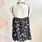 Abound Black Floral Cami Tank Top, Gothic Whimsigoth Coquette Grunge Indie Sleaze Large Photo 5
