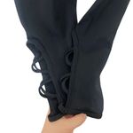 Alphalete  High Rise Cut Out Leggings Women’s Size Small Black Logo Stretch Pull Photo 3