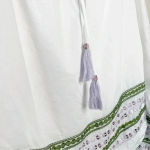 Tory Burch Madeline Sequin Peasant Blouse 100% Cotton Size 6 Photo 9