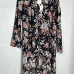 Mystree  Sheer Floral‎ Lace Up Blouse Photo 0