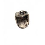 Touchstone New Silver Tone Ring with White and Clear Rhinestones, size 8 Photo 2