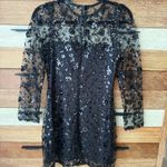 ZARA  sequin mesh black dress size M Photo 3