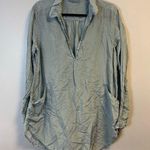 CP Shades Teton Tunic Top in Light Teal Cotton Silk Blend Sz M EUC Style 798 Photo 0