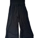 Sharagano  Womens Size XL Black Silky Stretchy Waist Wide Leg Flown Pull On Pants Photo 0