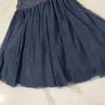 Trixxi  Sequin Tulle Navy Blue Mini Party Dress MeshBack VNeck Women 5 Homecoming Photo 1