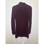 MLTATM Burgundy Cowl Neck Chunky Knit Sweater Dress Tunic Size M Purple Size M Photo 3