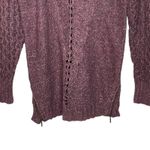 Matilda Jane Turtleneck Sweater Dress Size Small Purple Pink Open & Cable Knit Photo 2