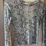 None Junior Daizy Black and Gray Snake Print Long Sleeve Top
Medium Photo 0