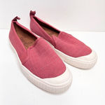 Zodiac Sneakers Womens Size 6 Burgundy Canvas Leather Slip On Shoes Red Photo 0