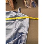 Windsor  Light Blue Satin Ruched Cowl Neck Mini Dress S Photo 5